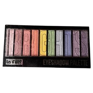 La Fille Eyeshadow Pallet Brights Shimmer Glitter Rainbow Pride Artist MUA